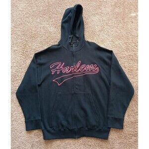 New York Hoodie Men's Size Medium Black Full Zip Vintage